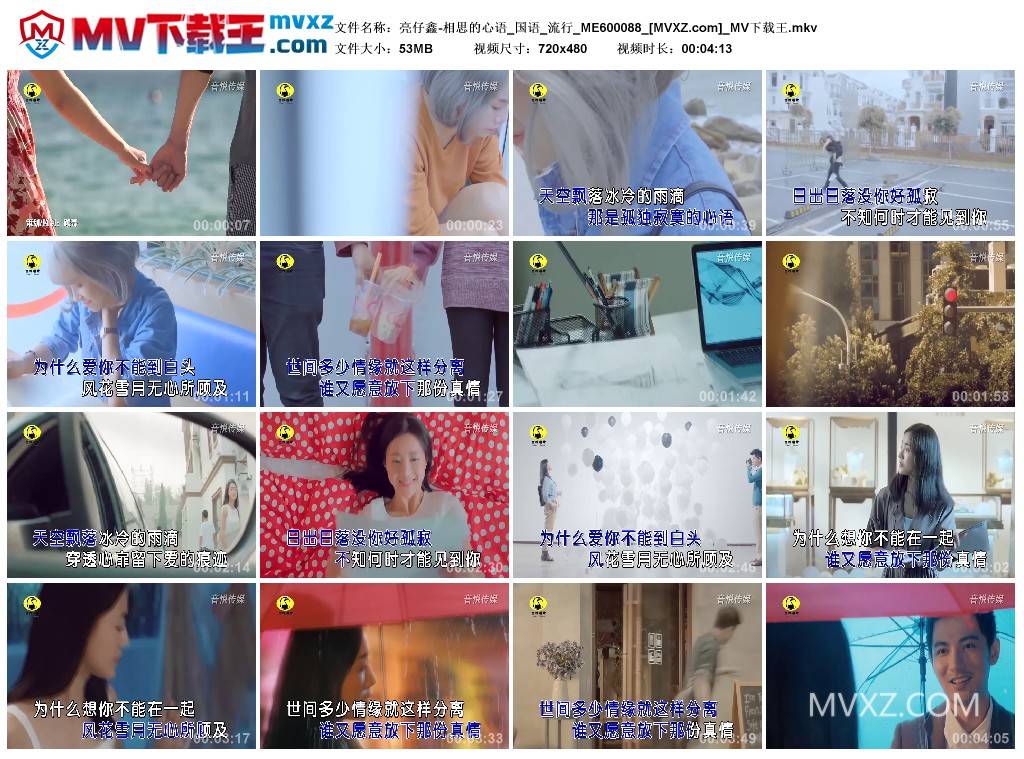 亮仔鑫-相思的心语_国语_流行_ME600088